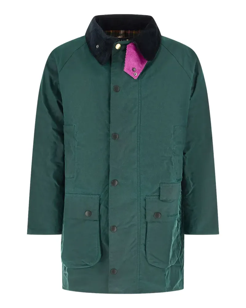 Paul Smith Jacke mit Raglanärmeln und Cordkragen - Grün Grün