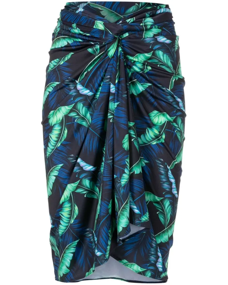 Lygia & Nanny Orixa Kaftan mit Blatt-Print - Blau Blau