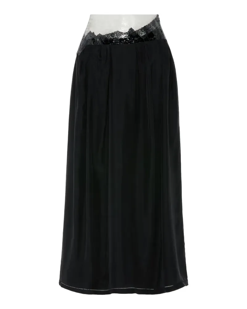 Maison Margiela Midirock mit Reißverschluss - Schwarz Schwarz