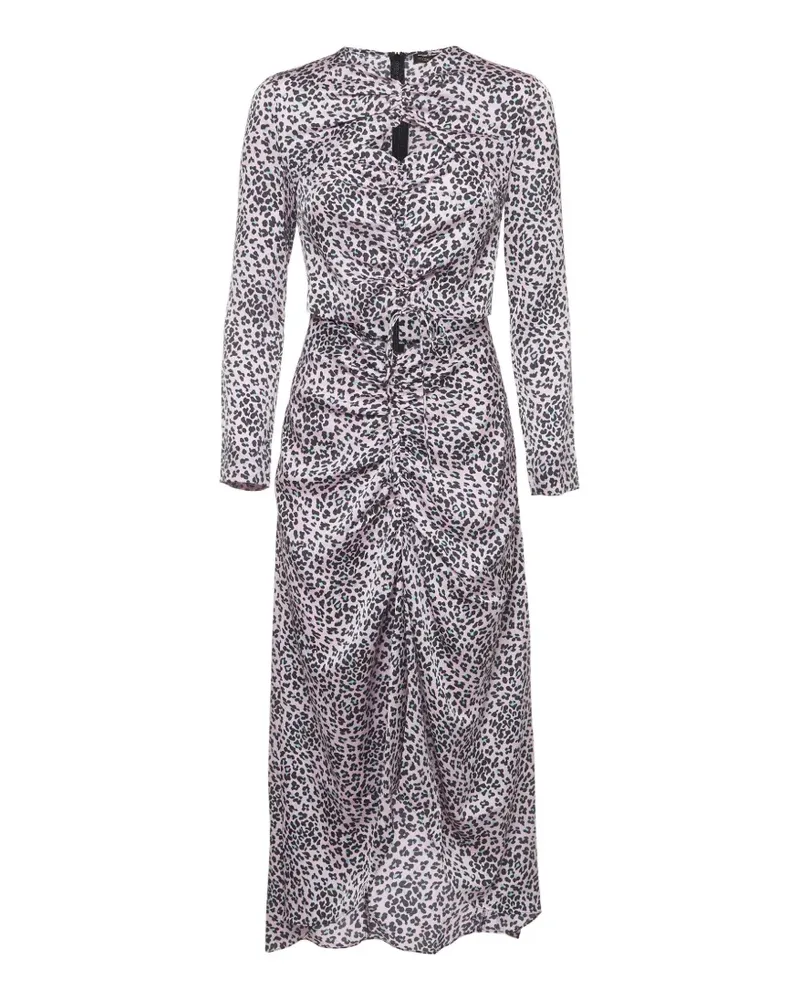 Maje Minikleid mit Leopardenprint - Rosa Rosa