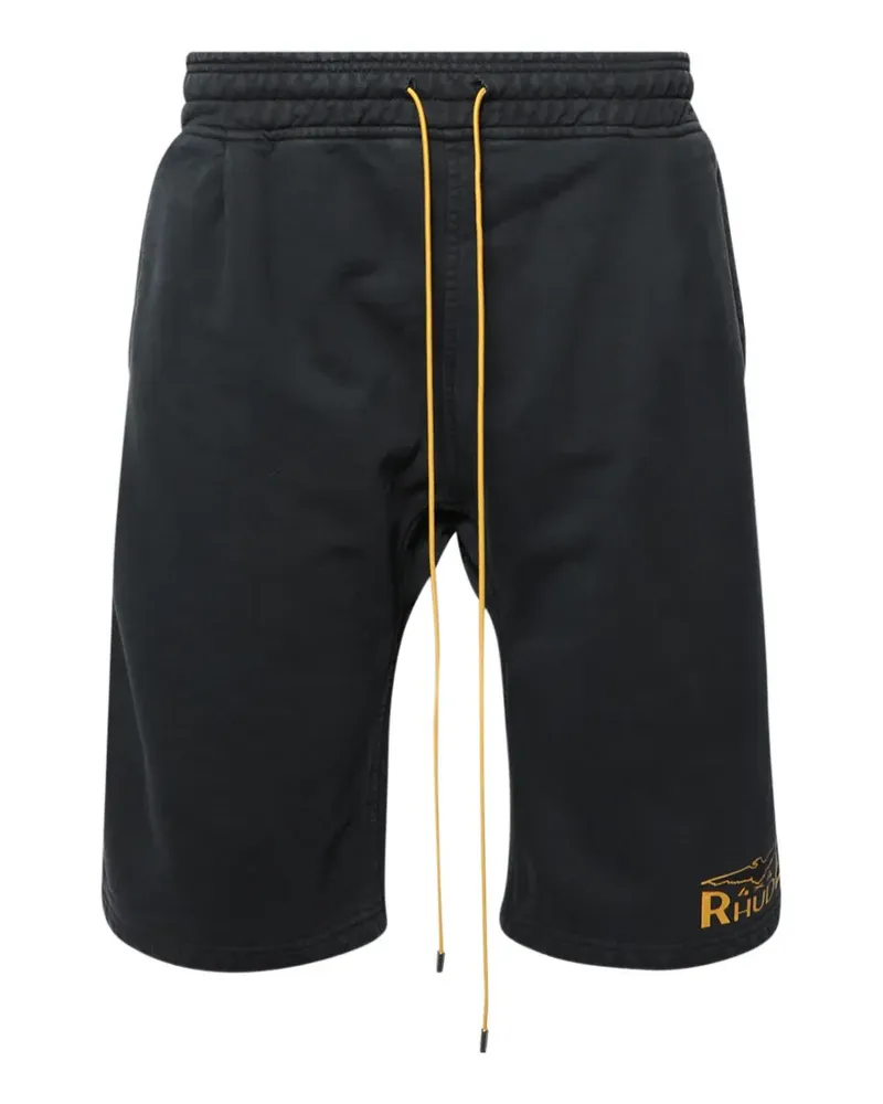 RHUDE Joggingshorts mit Kordelzug - Schwarz Schwarz