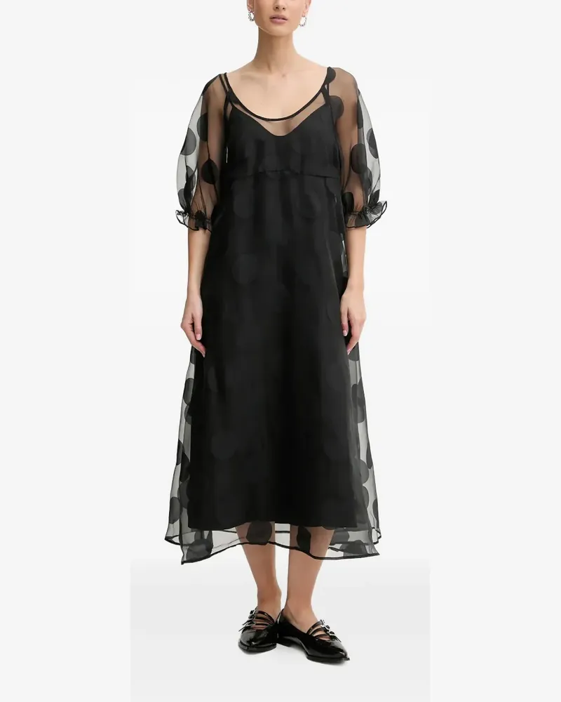 Stine Goya polka-dot midi dress - Schwarz Schwarz