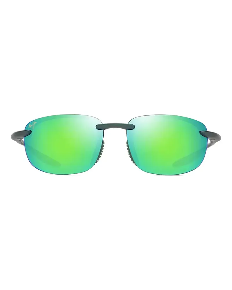 Maui Jim Ho'okipa Ultra Sonnenbrille mit rechteckigem Gestell - Grün Grün
