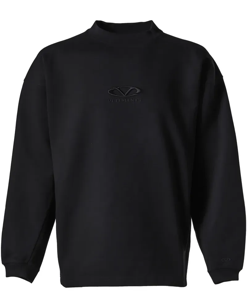 VETEMENTS Sweatshirt mit Logo-Stickerei - Schwarz Schwarz
