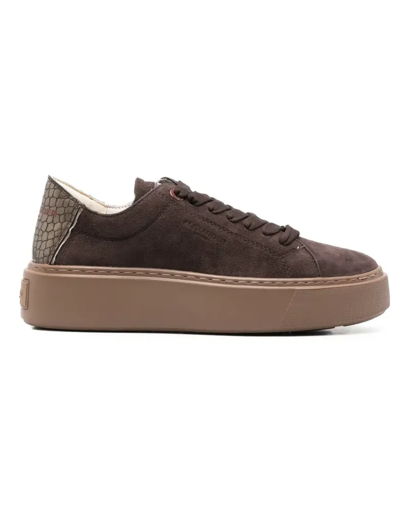 Alexander Smith croc-effect platform sneakers - Braun Braun