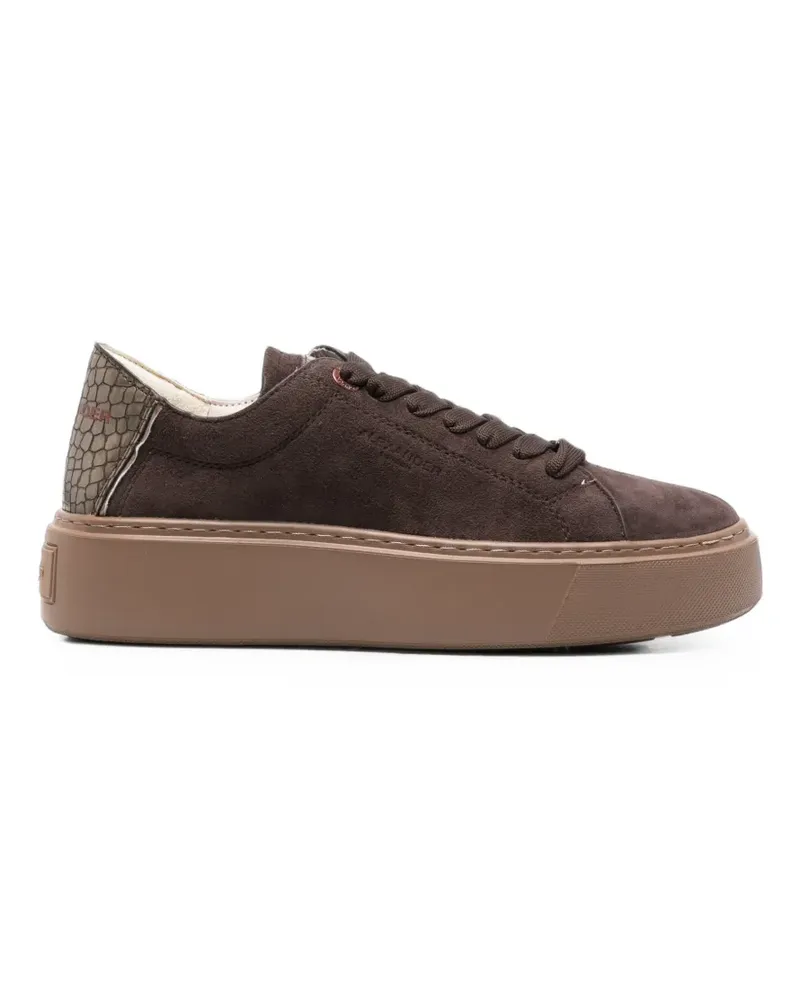 Alexander Smith croc-effect platform sneakers - Braun Braun