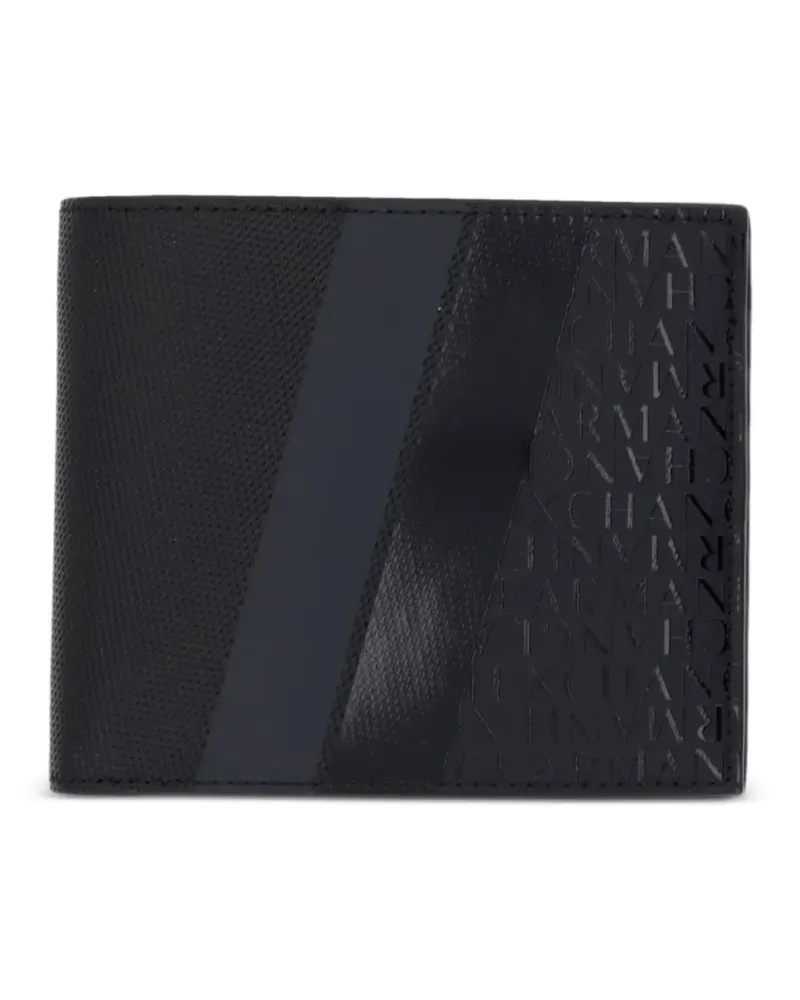 Armani Exchange Portemonnaie mit Logo-Prägung - Schwarz Schwarz