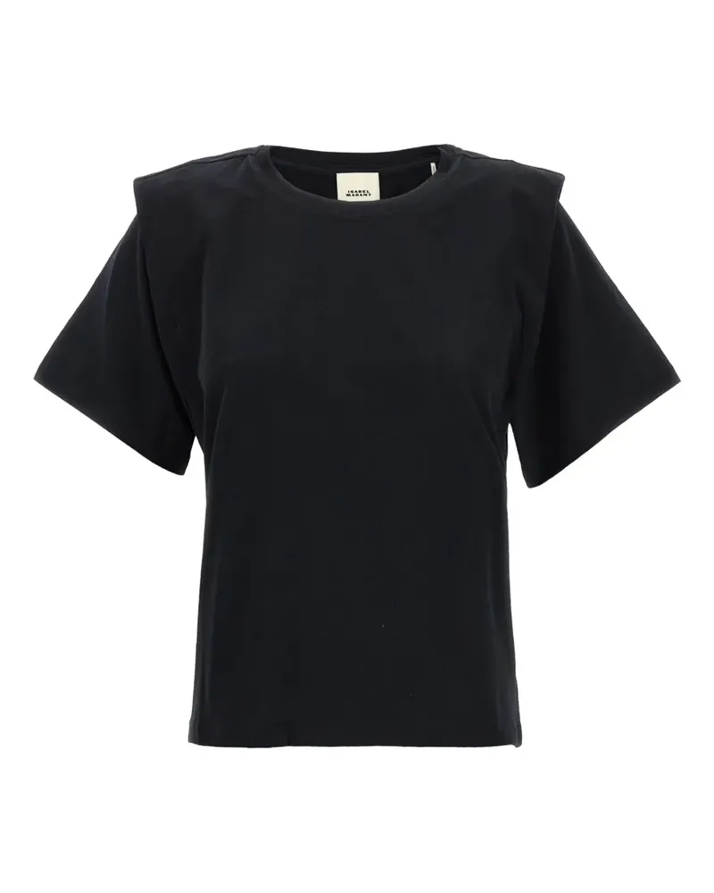 Isabel Marant Zelitos T-Shirt mit wattierten Schultern - Schwarz Schwarz