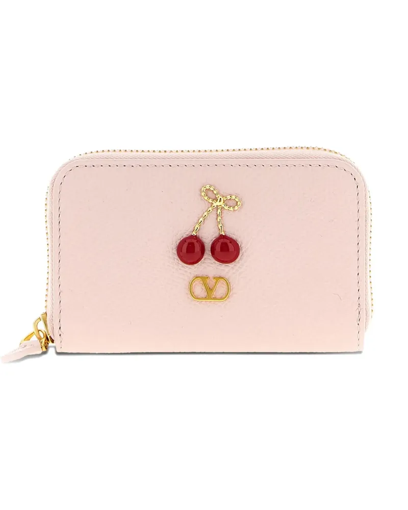 Valentino Garavani Cherryfic leather wallet - Rosa Rosa