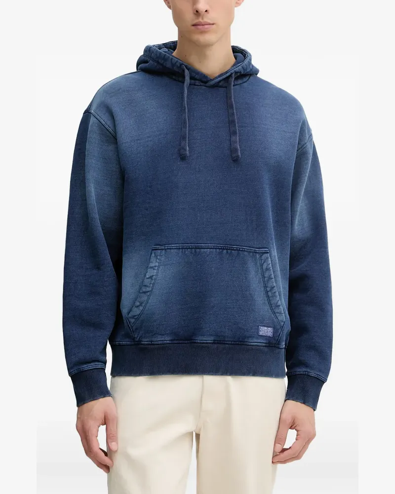 Guess faded-effect drawstring hoodie - Blau Blau