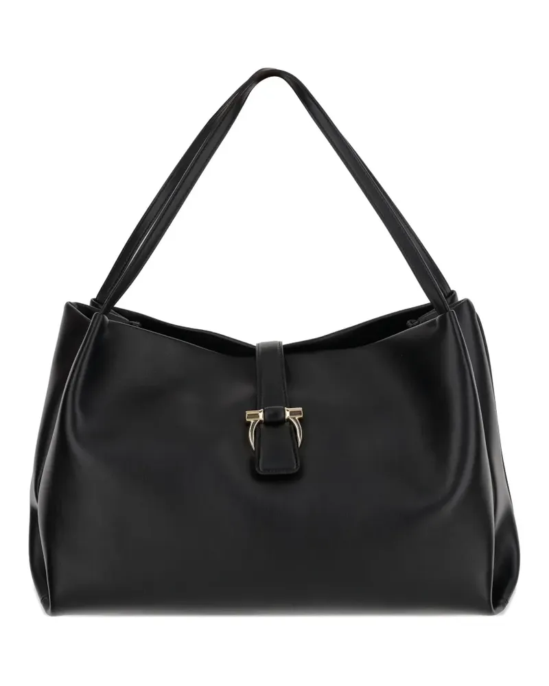 Ferragamo Schultertasche mit Gancini-Schnalle - Schwarz Schwarz