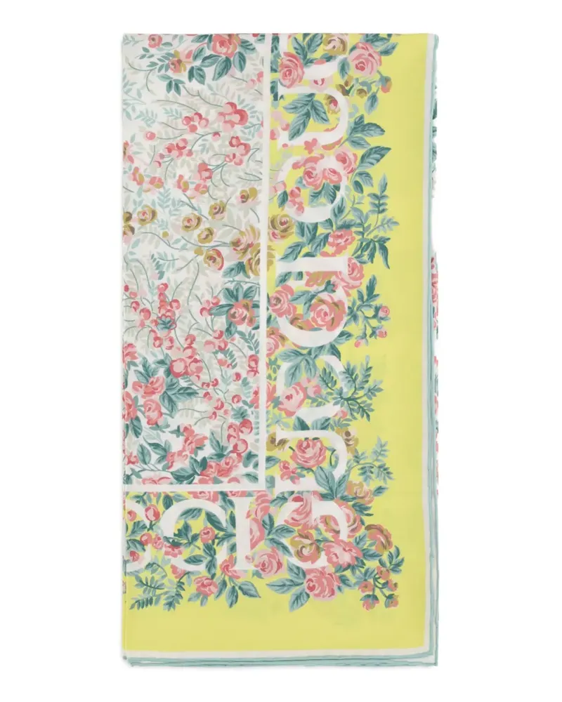 Gucci floral-print silk scarf - Gelb Gelb