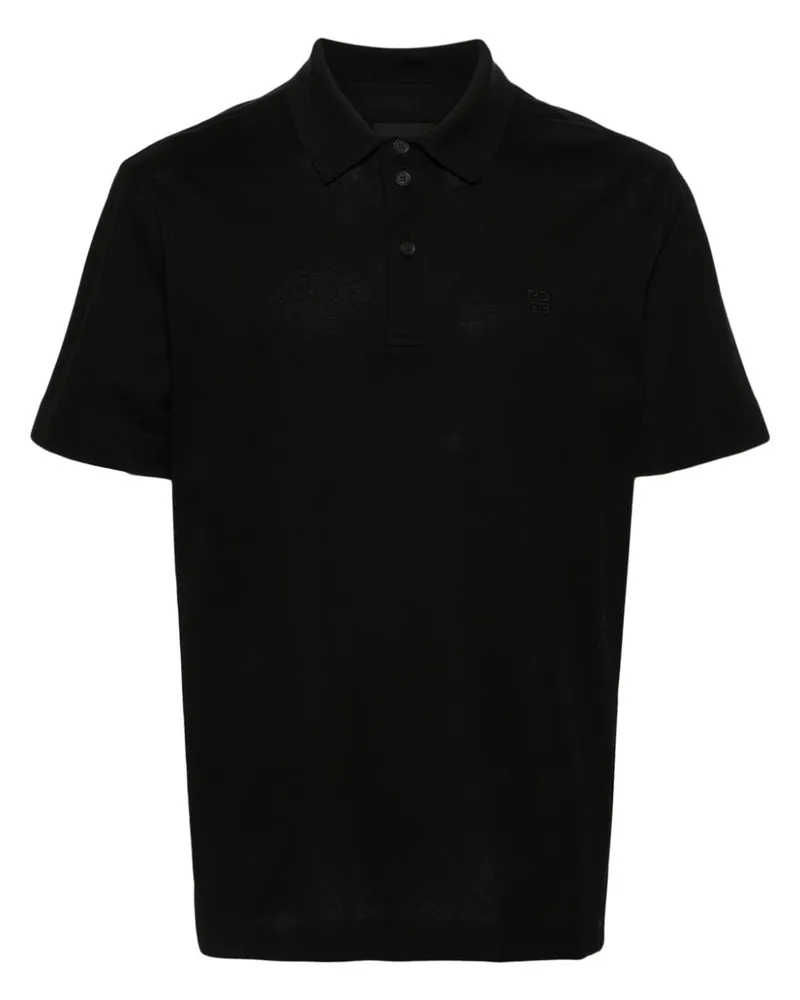 Givenchy Poloshirt mit Monogramm-Stickerei - Schwarz Schwarz