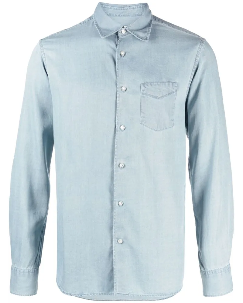 Officine Generale Hemd aus Lyocell - Blau Blau
