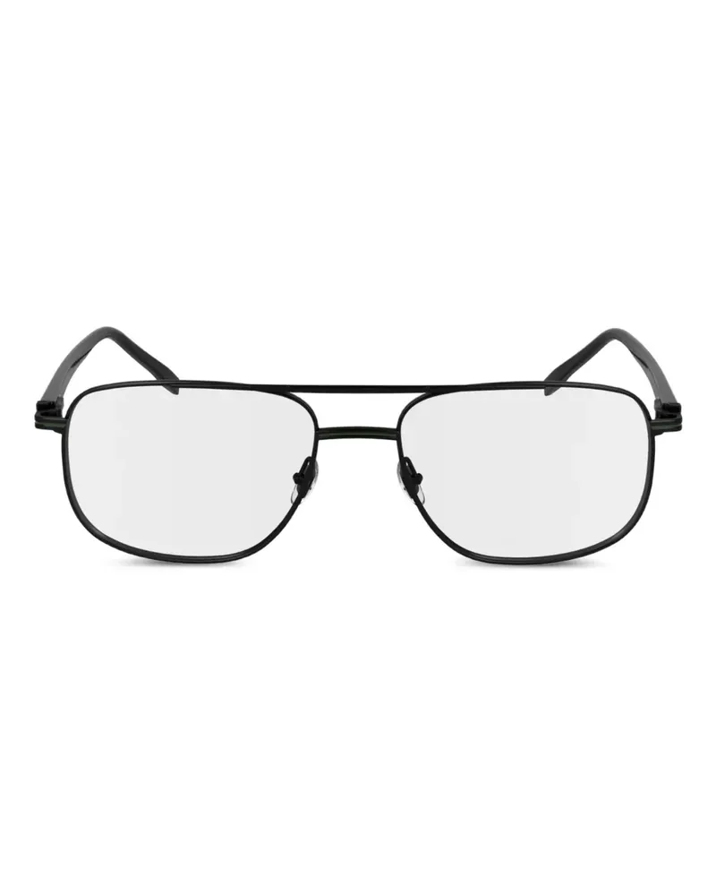 Lacoste Eckige Brille aus Metall - Schwarz Schwarz