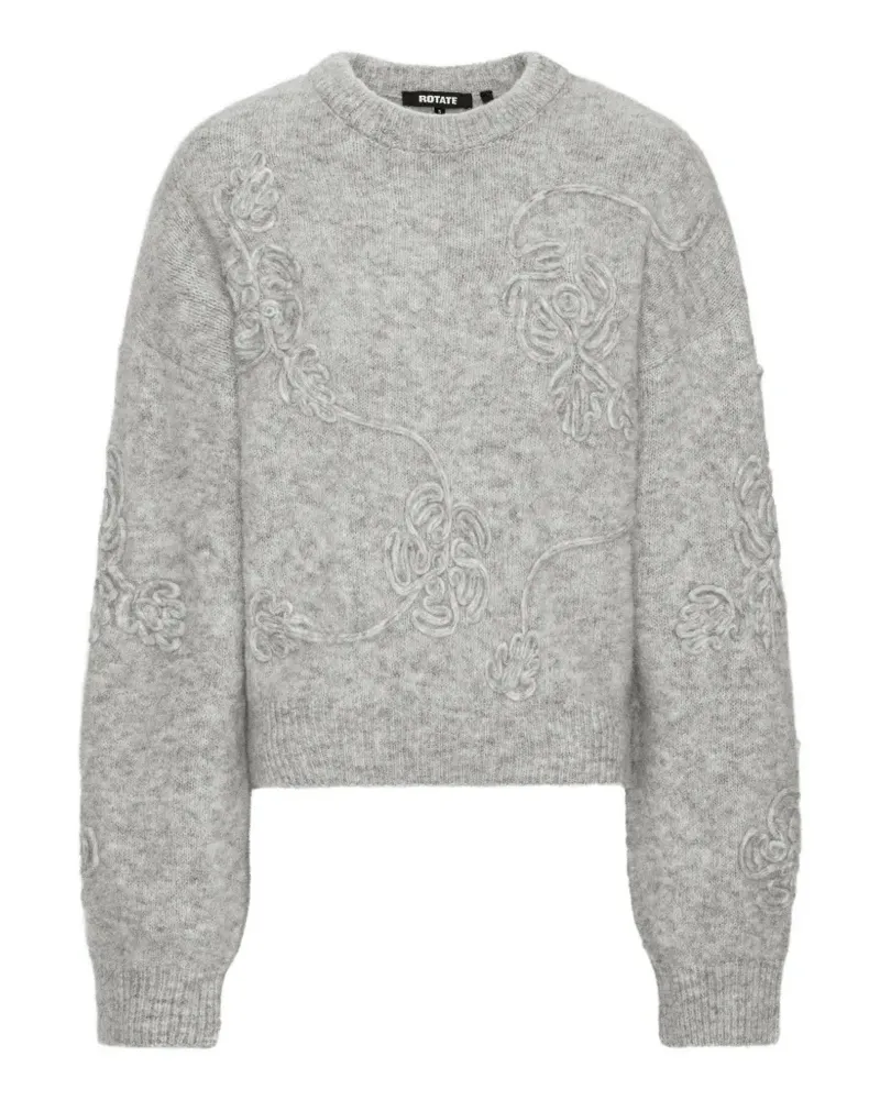 ROTATE Birger Christensen 3D-Blumenstrick - Grau Grau