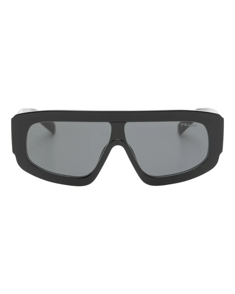 Prada Symbole geometric-frame sunglasses - Schwarz Schwarz