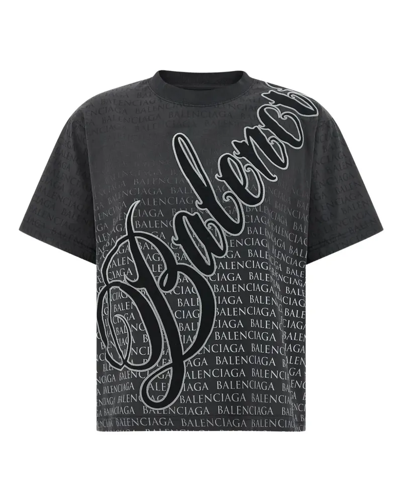 Balenciaga Cursive graphic-print t-shirt - Grau Grau