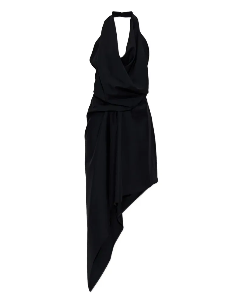 Alexander Wang halterneck asymmetric mini dress - Schwarz Schwarz