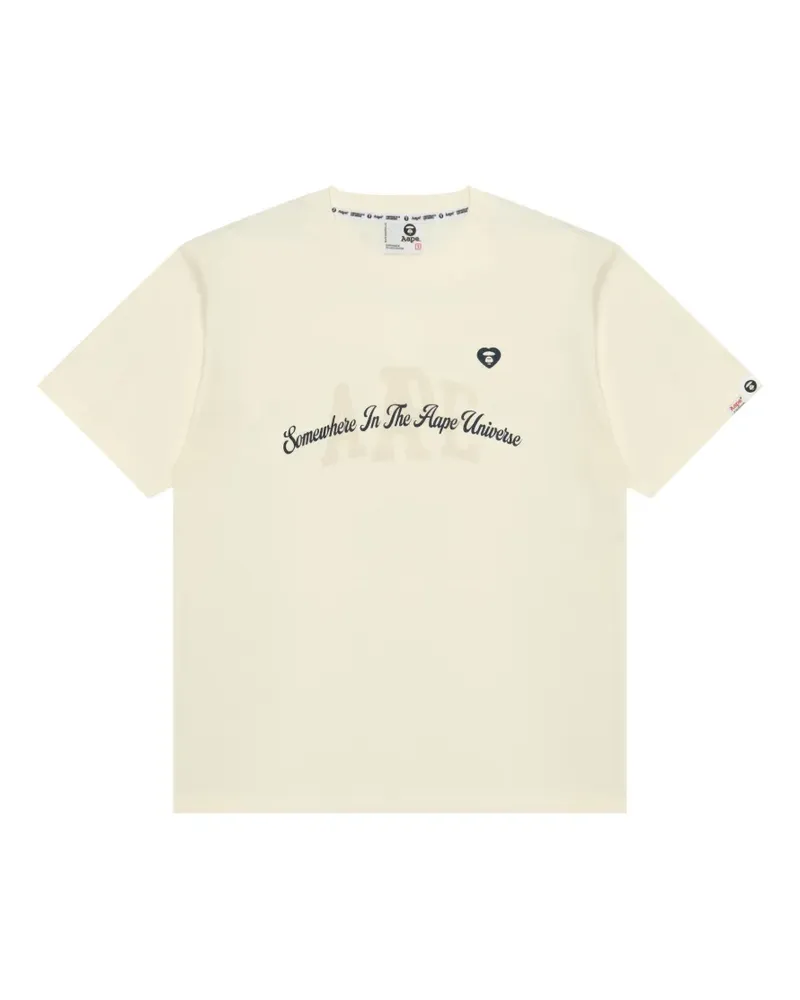 BAPE graphic crew-neck T-shirt - Nude Nude