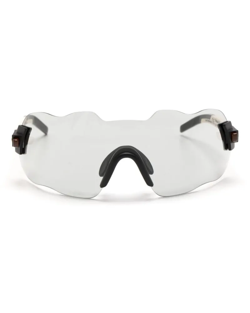 KUBORAUM E50 Sonnenbrille mit Oversized-Gestell - Schwarz Schwarz