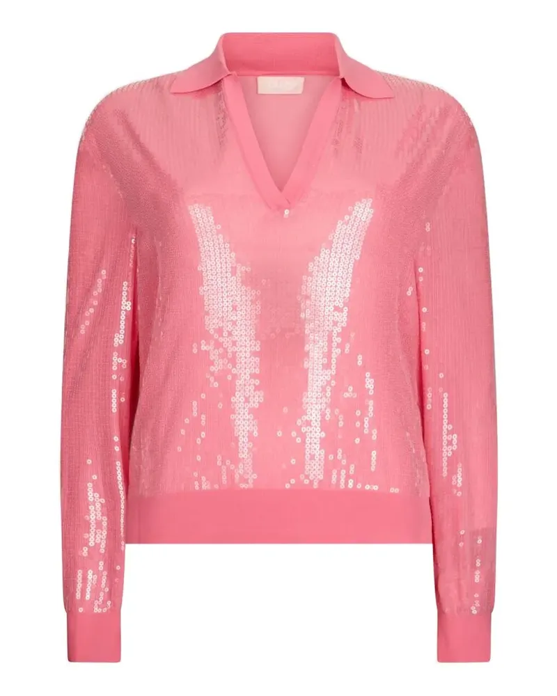 Liu Jo Pullover mit V-Ausschnitt - Rosa Rosa