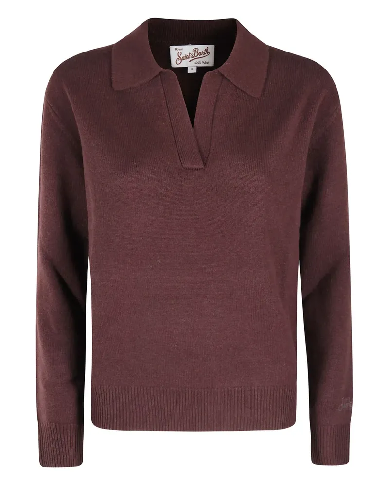 MC2 Saint Barth Pullover mit Poloshirtkragen - Braun Braun