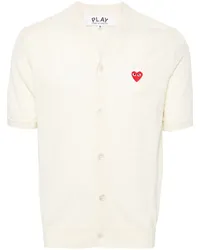 Comme des Garçons Cardigan mit Herz-Patch Weiß