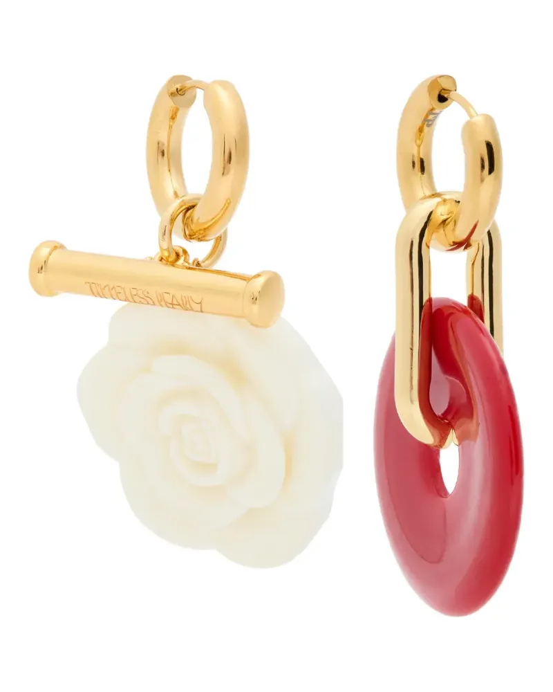 TIMELESS PEARL Ohrringe mit Blumenanhänger - Gold Gold