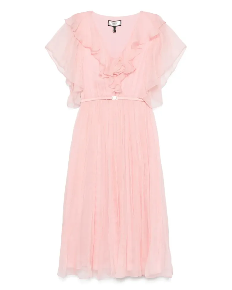 NISSA Midikleid mit Blumenapplikation - Rosa Rosa