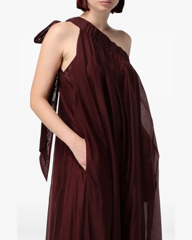 MEIMEIJ one-shoulder pleated maxi dress - Rot Rot
