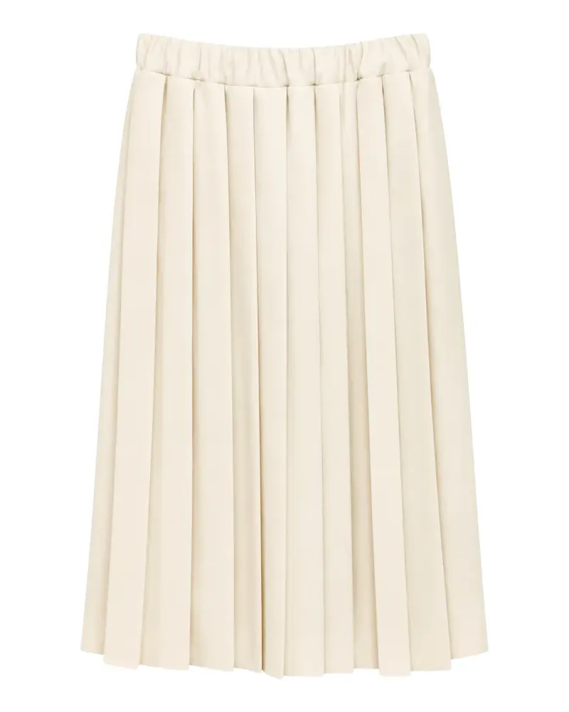 Jucca pleated button-detail skirt - Weiß Weiß