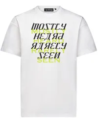 Mostly Heard Rarely Seen Shadow Text T-Shirt Weiß