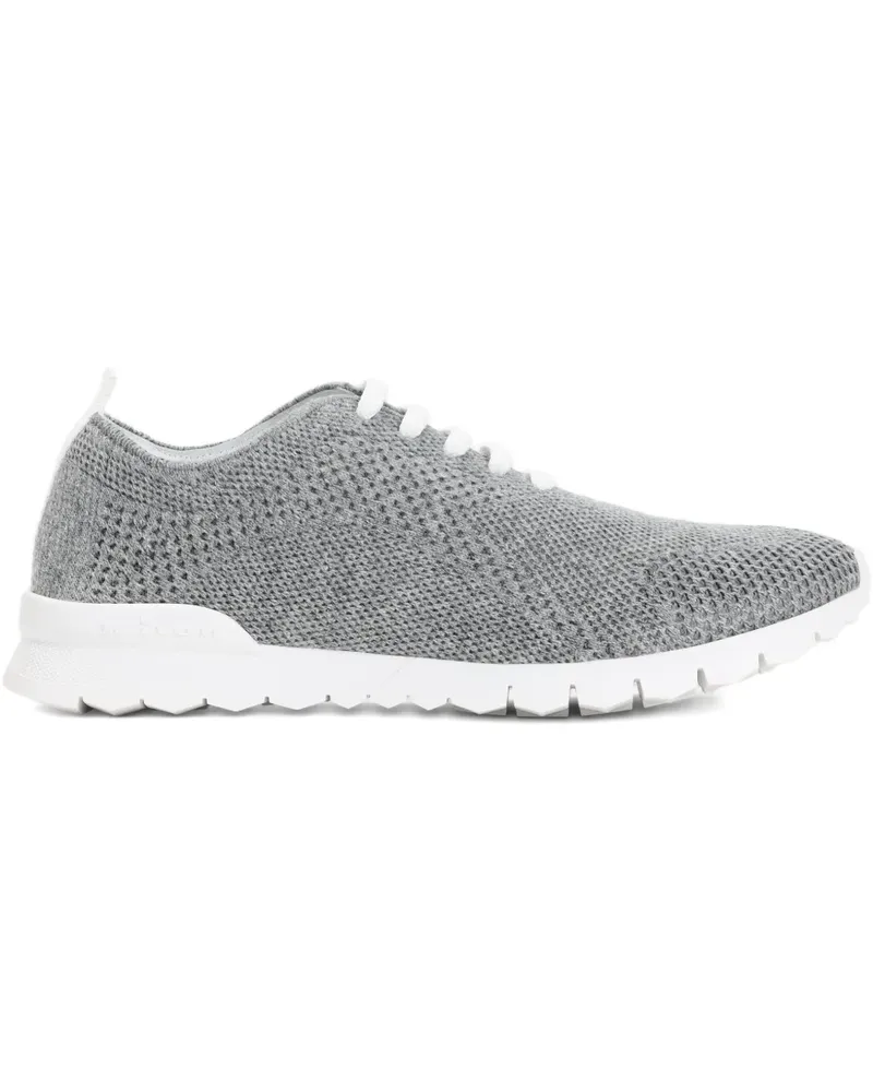 Kiton Sneakers in Strickoptik - Grau Grau