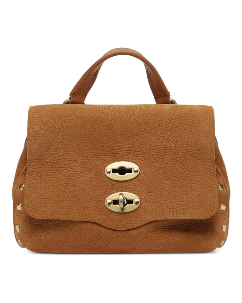 Zanellato Postina Schultertasche mit Nieten - Braun Braun