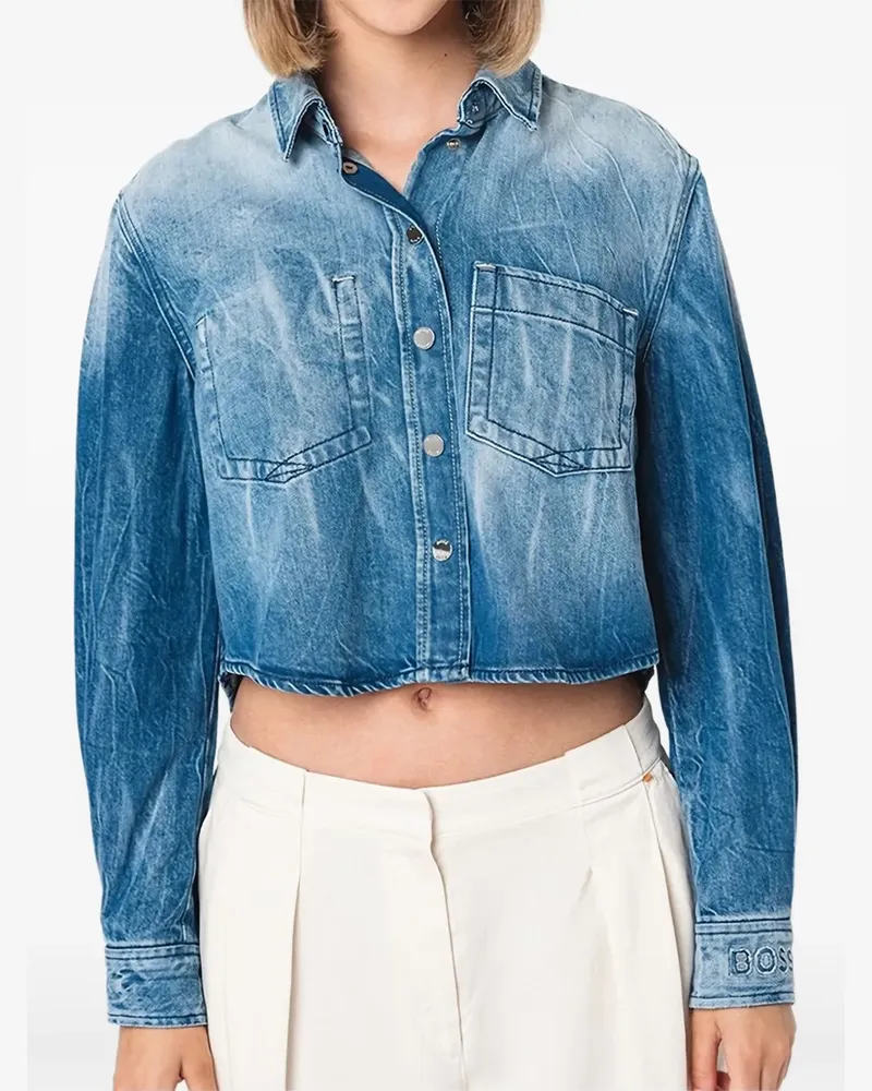 HUGO BOSS Klassisches Jeanshemd - Blau Blau