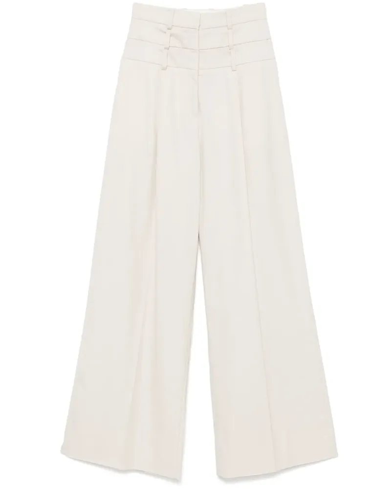 Viktor & Rolf Hose im Layering-Look - Nude Nude