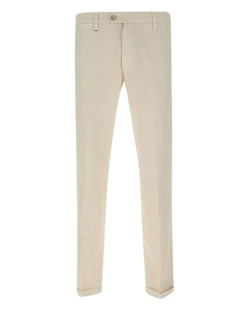 Re-HasH button metallic patch trousers - Nude Nude