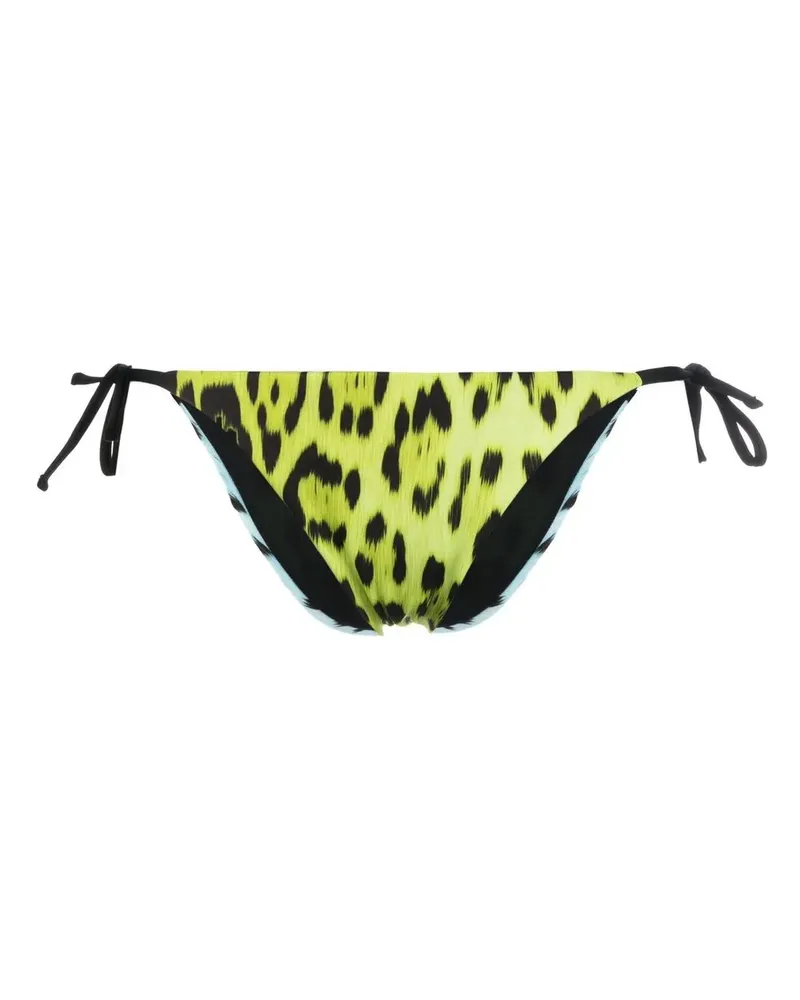 Roberto Cavalli Bikinihöschen mit Leoparden-Print - Gelb Gelb