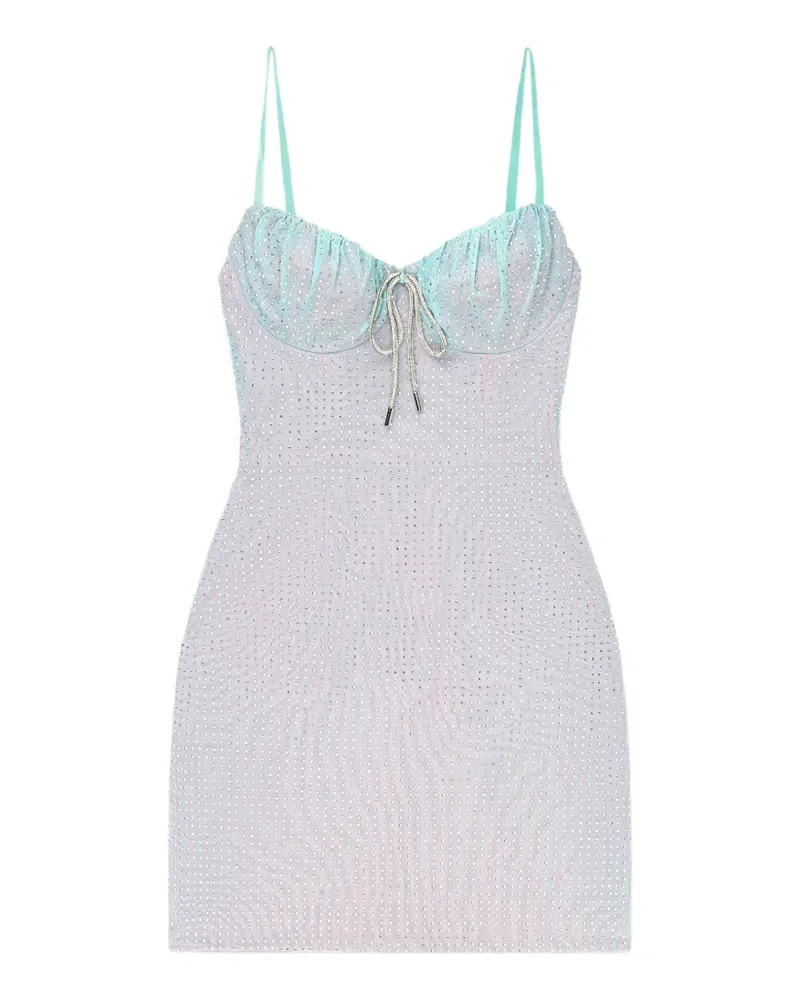Area crystal-embellished mini dress - Grün Grün