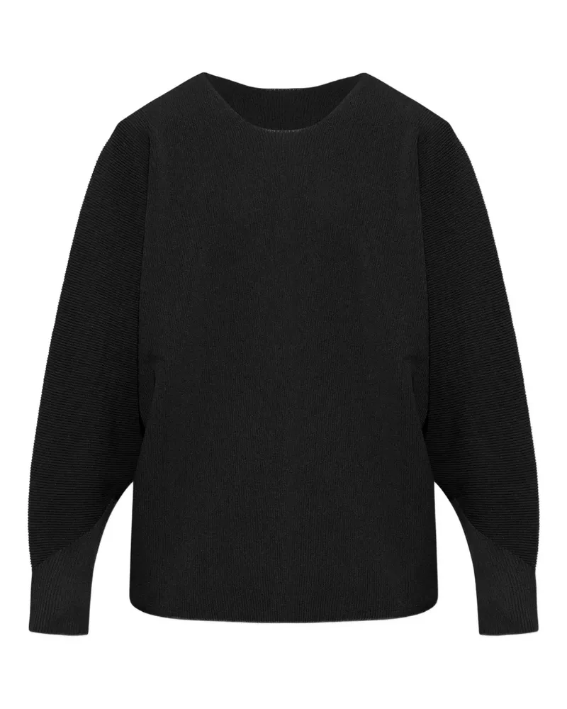 Issey Miyake Gerippter Pullover - Schwarz Schwarz
