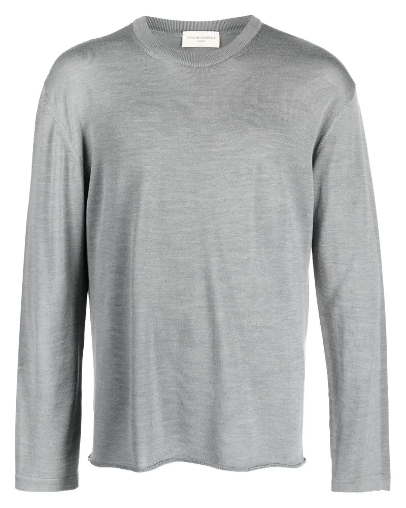 Officine Generale Gestrickter Pullover Grau