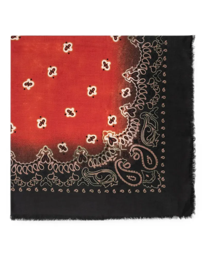Destin Jil paisley-print wool scarf - Rot Rot