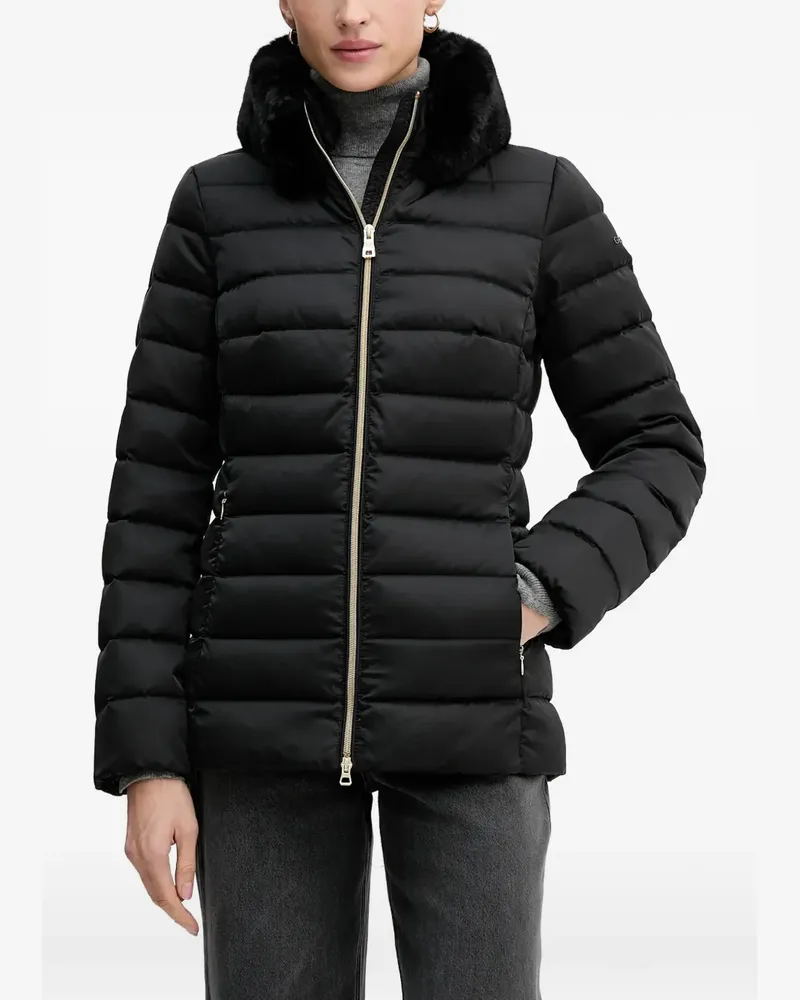 Geox Bettanie textured-trim quilted jacket - Schwarz Schwarz