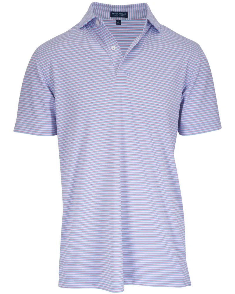 Peter Millar Gestreiftes Poloshirt - Blau Blau