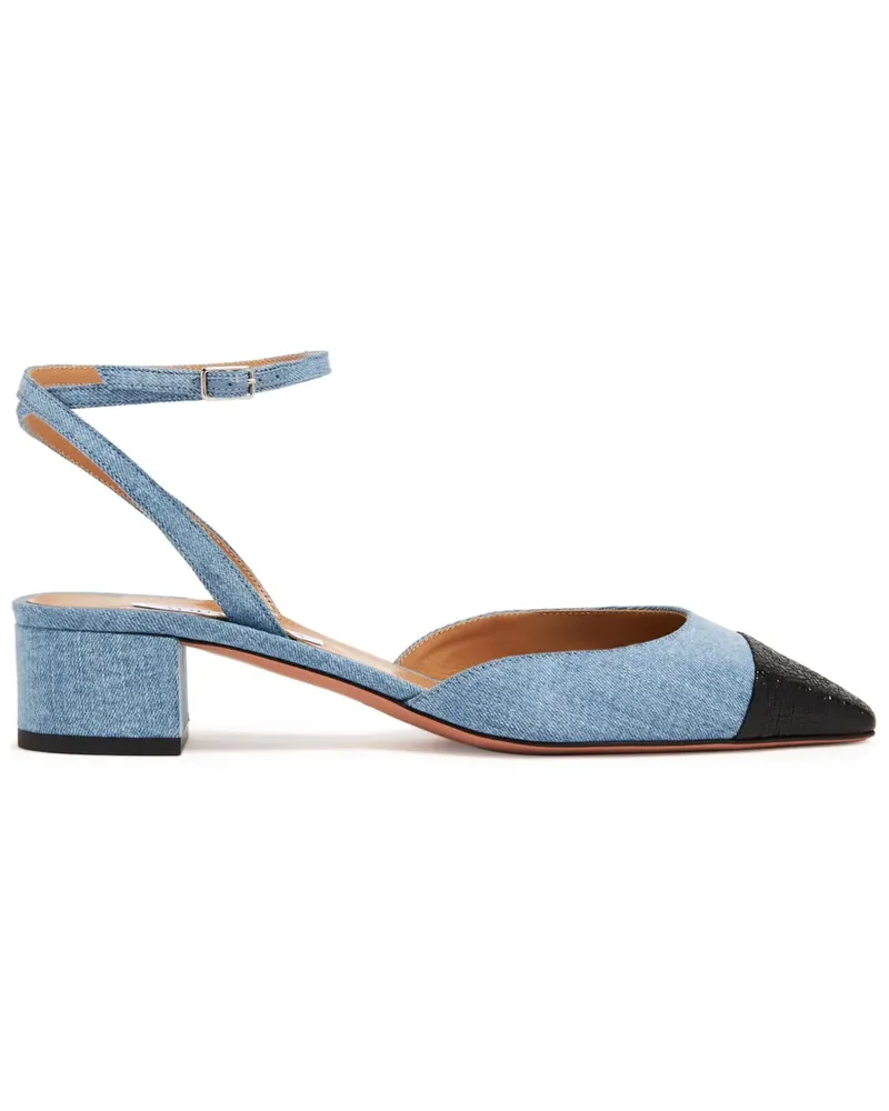Aquazzura Pumps mit eckiger Kappe - Blau Blau