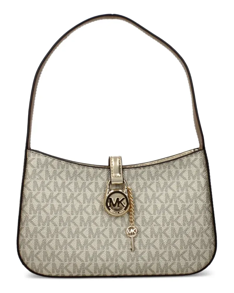 Michael Kors monogram-pattern padlock-detail tote bag - Nude Nude