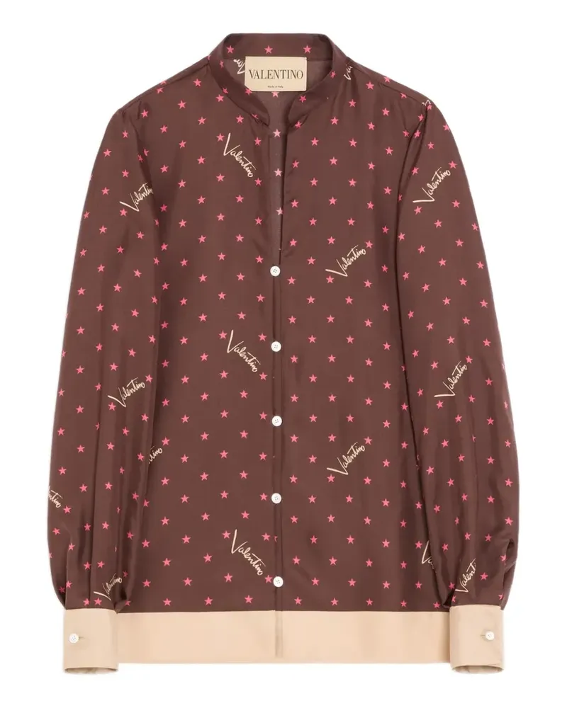 Valentino Garavani Stelline Firma starry twill shirt - Braun Braun