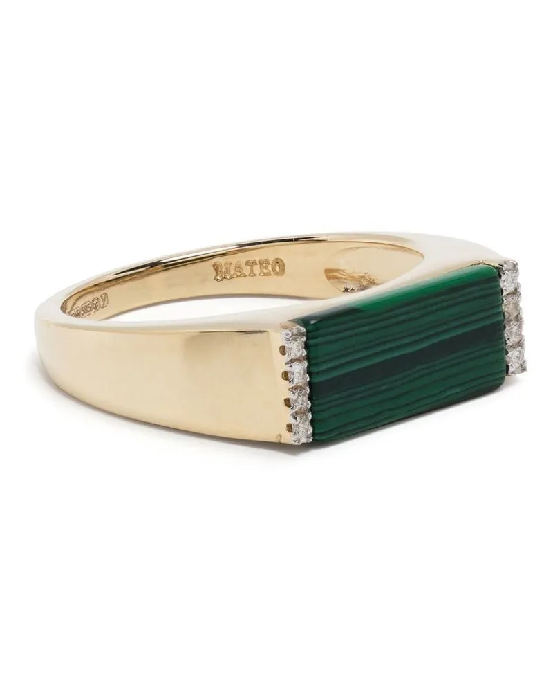 MATEO Overlap Pinky-Ring - Silber Silber