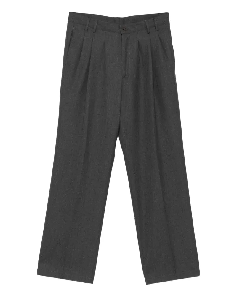 Costumein Straight-Leg-Hose mit Falten - Grau Grau